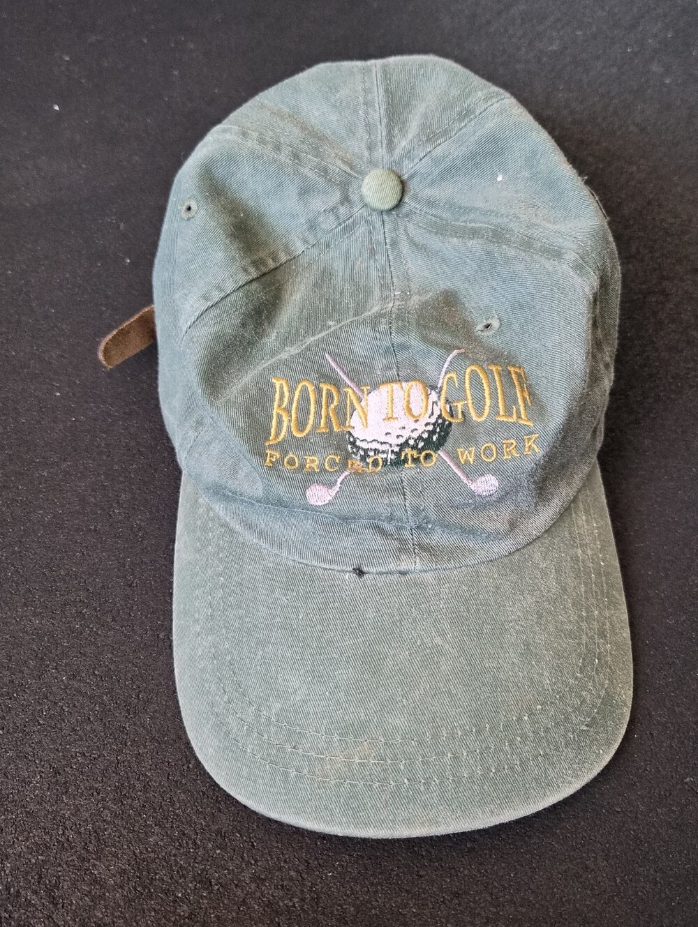 Born to Golf Embroidered Green Baseball Cap